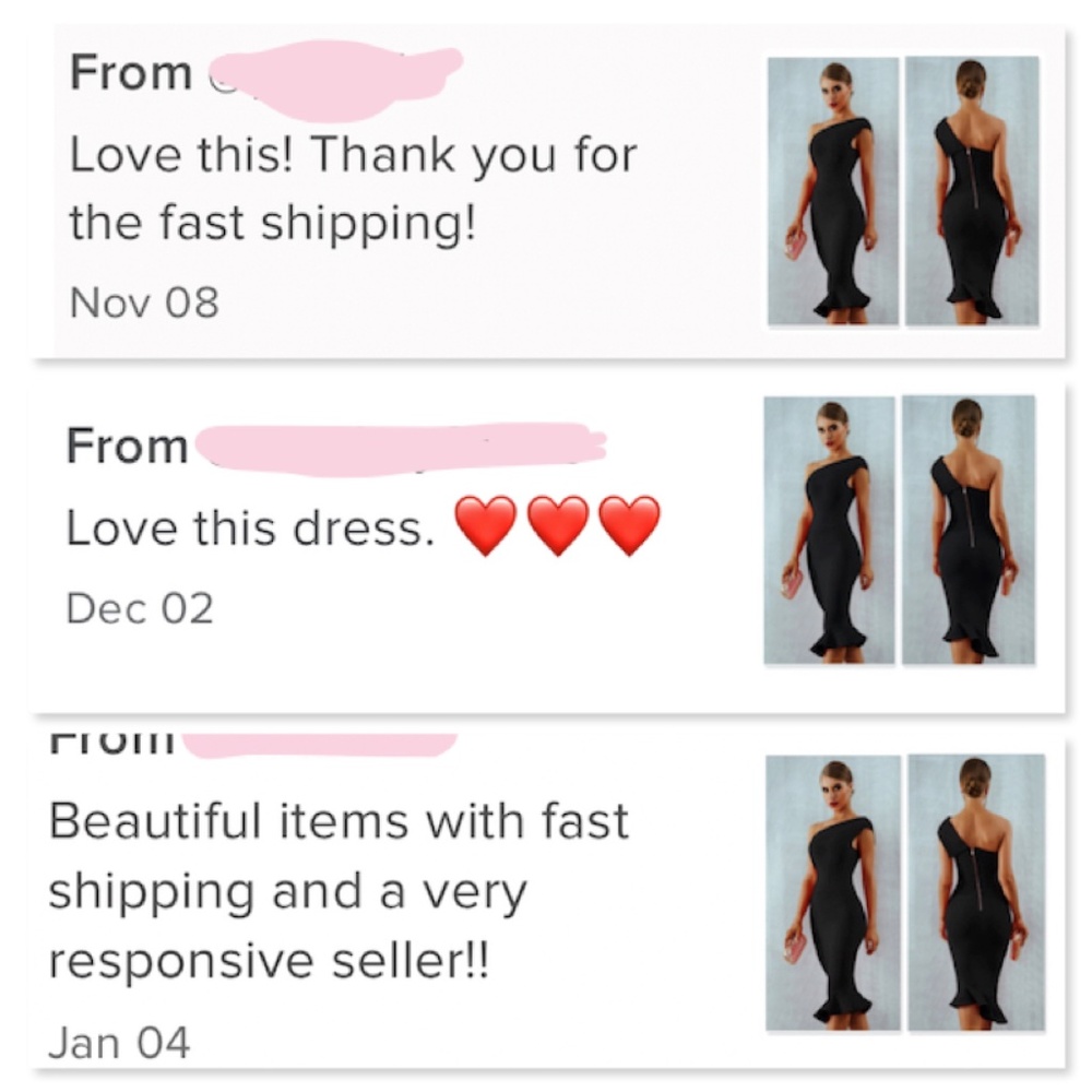 Bandage Asymmetrical Midi Dress in Black - Picture 12 of 16
